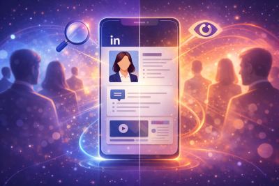 Profil LinkedIn professionnel sur smartphone