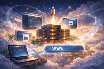 Illustration création de contenu web avec IA